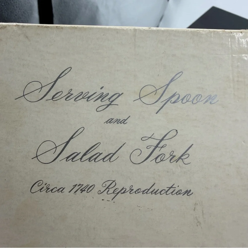 Gerity G-48 Georgian silverplate‎ serving spoon and salad fork set